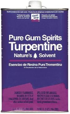 TURPENTINE PURE GUM SPIRITS QT