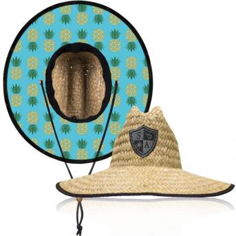 STRAW HAT/PINEAPPLE/TURQUOISE