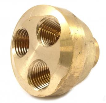 MANIFOLD BRASS 3/8"NPT X 1/4"NPT