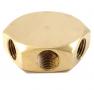 MANIFOLD BRASS 3-IN-ONE 1/4" NPT