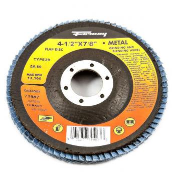 FLAP DISC, TYPE 29, 4-1/2" x 7/8", ZA80