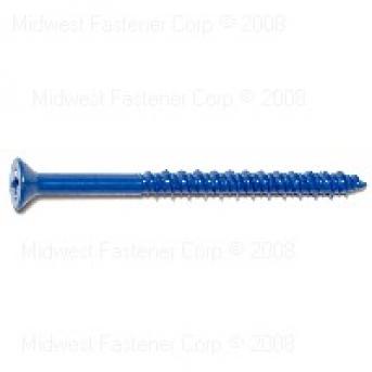 PHILLIPS FLAT MASONRY SCREWS 3/16 X 2-3/4 BLUE RUSPERT