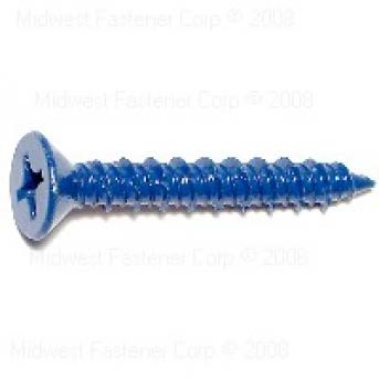 PHILLIPS FLAT MASONRY SCREWS 1/4 X 1-3/4 BLUE RUSPERT