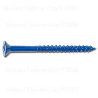 PHILLIPS FLAT MASONRY SCREWS 1/4 X 3-1/4 BLUE RUSPERT