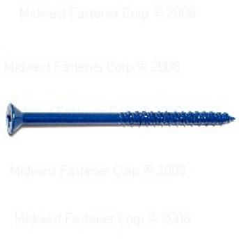 PHILLIPS FLAT MASONRY SCREWS 1/4 X 4 BLUE RUSPERT