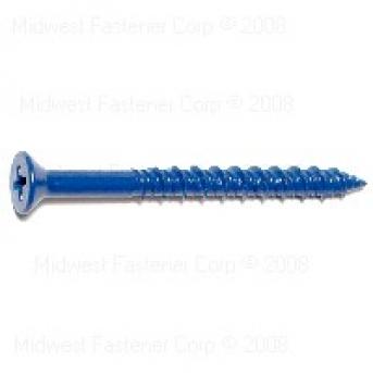 PHILLIPS FLAT MASONRY SCREWS 3/16 X 2-1/4 BLUE RUSPERT