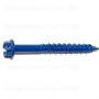 SLOTTED HEX MASONRY SCREWS 1/4 X 2-1/4 BLUE RUSPERT