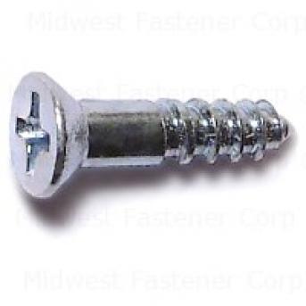 PHILLIPS FLAT WOOD SCREWS 6 X 5/8 ZINC