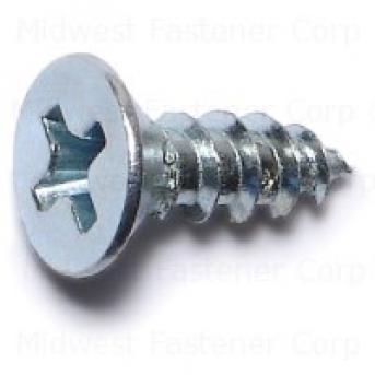 PHILLIPS FLAT WOOD SCREWS 8 X 1/2 ZINC