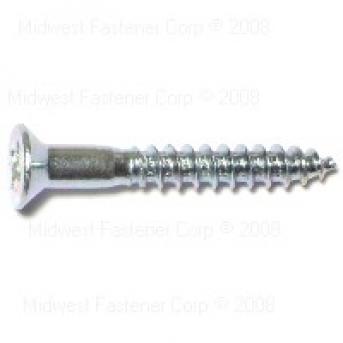 PHILLIPS FLAT WOOD SCREWS 8 X 1-1/4 ZINC