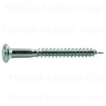 PHILLIPS FLAT WOOD SCREWS 8 X 1-3/4 ZINC