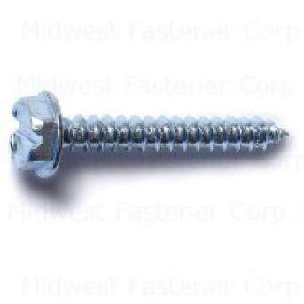 SLOTTED HEX WASHER SHEET METAL SCREWS 6 X 1 ZINC