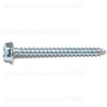 SLOTTED HEX WASHER SHEET METAL SCREWS 10 X 2 ZINC