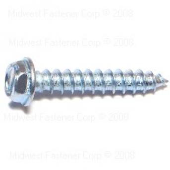 SLOTTED HEX WASHER SHEET METAL SCREWS 12 X 1-1/4 ZINC