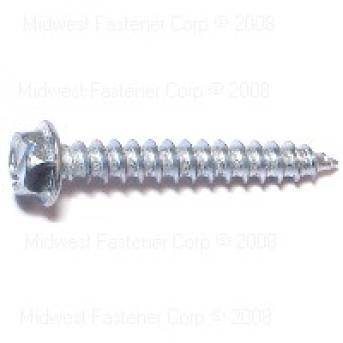 SLOTTED HEX WASHER SHEET METAL SCREWS 12 X 1-1/2 ZINC