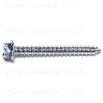 SLOTTED HEX WASHER SHEET METAL SCREWS 12 X 2 ZINC