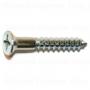 PHILLIPS FLAT WOOD SCREWS 12 X 1-1/2 ZINC